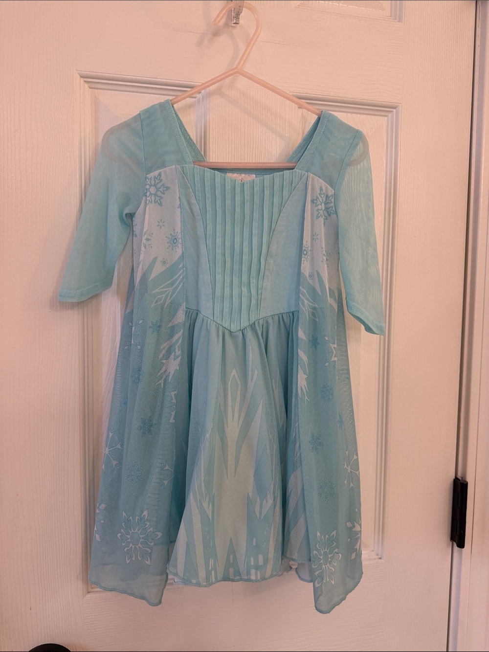 Frozen Elsa Girls' Light Blue Sparkle Princess Dress